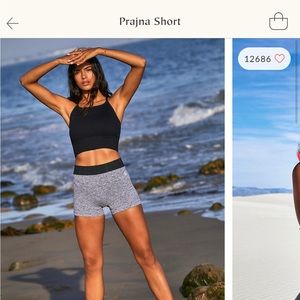 Free People Movement Heather Gray Prajna Short